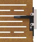 Cancello da Giardino 85x75 cm Acciaio Corten Design Quadrato