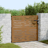 Cancello da Giardino 85x100 cm Acciaio Corten Design Quadrato
