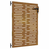 Cancello da giardino 85x125 cm in acciaio Corten design quadrato