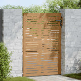 Cancello da giardino 85x125 cm in acciaio Corten design quadrato