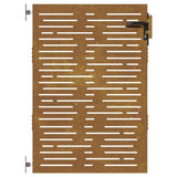 Cancello da giardino 85x125 cm in acciaio Corten design quadrato
