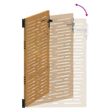 Cancello da Giardino 85x125 cm Acciaio Corten Design Quadrato