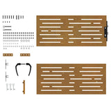 Cancello da giardino 85x125 cm in acciaio Corten design quadrato