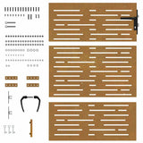 Cancello da giardino 85x150 cm in acciaio Corten design quadrato
