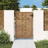 Cancello da giardino 85x150 cm in acciaio Corten design quadrato