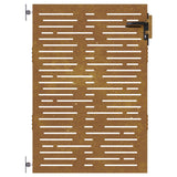 Cancello da giardino 85x150 cm in acciaio Corten design quadrato