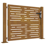 Cancello da Giardino 105x105 cm Acciaio Corten Design Quadrato