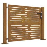 Cancello da Giardino 105x105 cm Acciaio Corten Design Quadrato