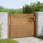 Cancello da Giardino 105x105 cm Acciaio Corten Design Quadrato