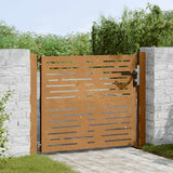 Cancello da Giardino 105x105 cm Acciaio Corten Design Quadrato