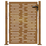 Cancello da Giardino105x155 cm Acciaio Corten Design Quadrato