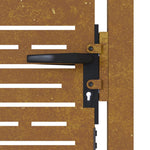 Cancello da Giardino105x155 cm Acciaio Corten Design Quadrato