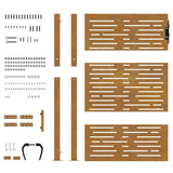 Cancello da giardino 100x150 cm in acciaio Corten design quadrato