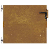 Cancello da giardino 85x75 cm in acciaio Corten