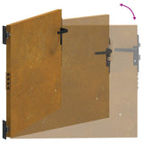 Cancello da giardino 85x75 cm in acciaio Corten