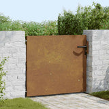 Cancello da giardino 85x125 cm in acciaio Corten design quadrato