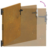Cancello da Giardino 85x100 cm in Acciaio Corten