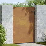 Cancello da Giardino 85x125 cm in Acciaio Corten