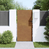 Cancello da Giardino 85x200 cm in Acciaio Corten