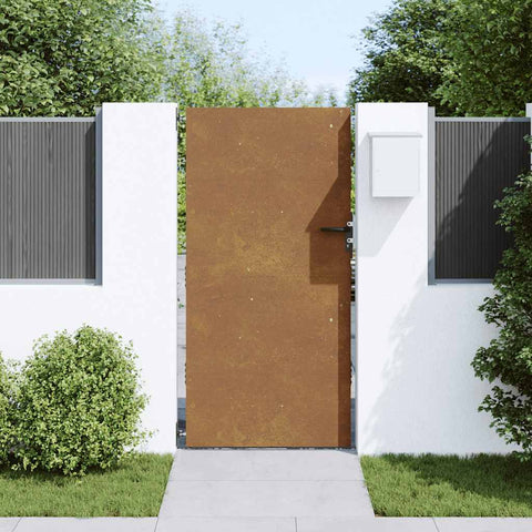Cancello da Giardino 85x200 cm in Acciaio Corten