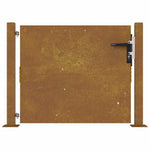 Cancello da Giardino 105x80 cm in Acciaio Corten