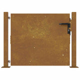 Cancello da giardino 100x75 cm in acciaio Corten