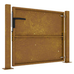 Cancello da Giardino 105x80 cm in Acciaio Corten
