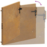 Cancello da giardino 100x75 cm in acciaio Corten