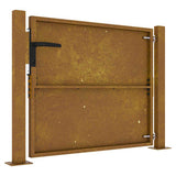 Cancello da giardino 100x100 cm in acciaio Corten