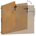 Cancello da Giardino 105x105 cm in Acciaio Corten