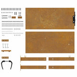Cancello da giardino 100x100 cm in acciaio Corten