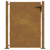 Cancello da giardino 100x125 cm in acciaio Corten