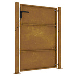 Cancello da Giardino 105x130 cm in Acciaio Corten