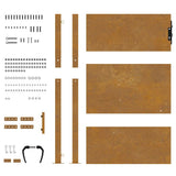 Cancello da giardino 100x125 cm in acciaio Corten