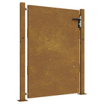 Cancello da Giardino 105x155 cm in Acciaio Corten