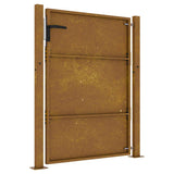 Cancello da Giardino 105x155 cm in Acciaio Corten