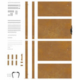 Cancello da giardino 100x175 cm in acciaio Corten