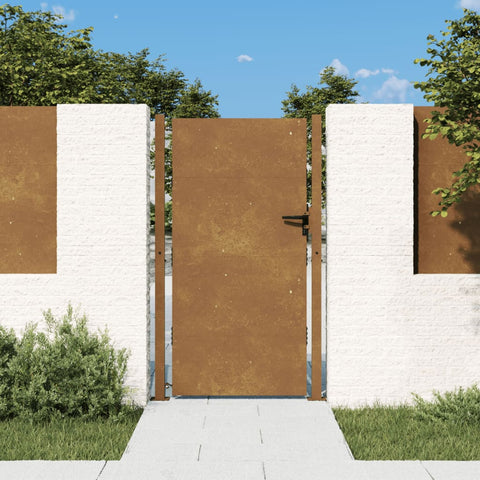 Cancello da Giardino 105x205 cm in Acciaio Corten
