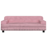 Lettino per Cani Rosa 90x53x30 cm in Velluto