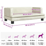 Lettino per Cani Crema 80x45x30 cm in Velluto