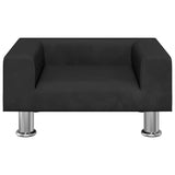 Lettino per Cani Nero 50x40x26,5 cm in Velluto
