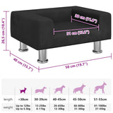Lettino per Cani Nero 50x40x26,5 cm in Velluto