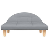 Lettino per Cani Grigio Chiaro 70x52x30 cm in Tessuto