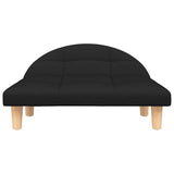 Lettino per Cani Nero 70x52x30 cm in Tessuto