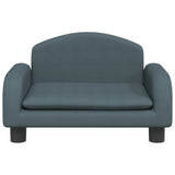 Lettino per Cani Grigio Scuro 50x40x30 cm in Tessuto