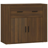 Credenza Rovere Marrone 80x33x70 cm in Legno truciolato