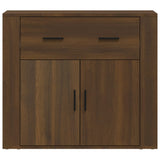 Credenza Rovere Marrone 80x33x70 cm in Legno truciolato