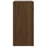 Credenza Rovere Marrone 80x33x70 cm in Legno truciolato