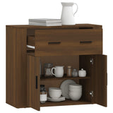 Credenza Rovere Marrone 80x33x70 cm in Legno truciolato