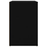 Scarpiera Nera 130x35x54 cm in Legno truciolato